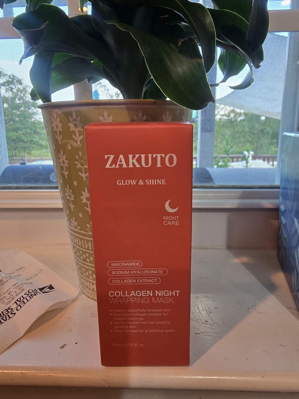 Zakuto Glow & Shine Collagen Night Wrapping Mask — Red